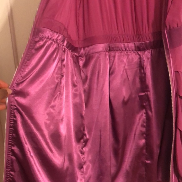 Beautiful purple/pink dress with pleating details in the front and back. - Picture 7 of 8